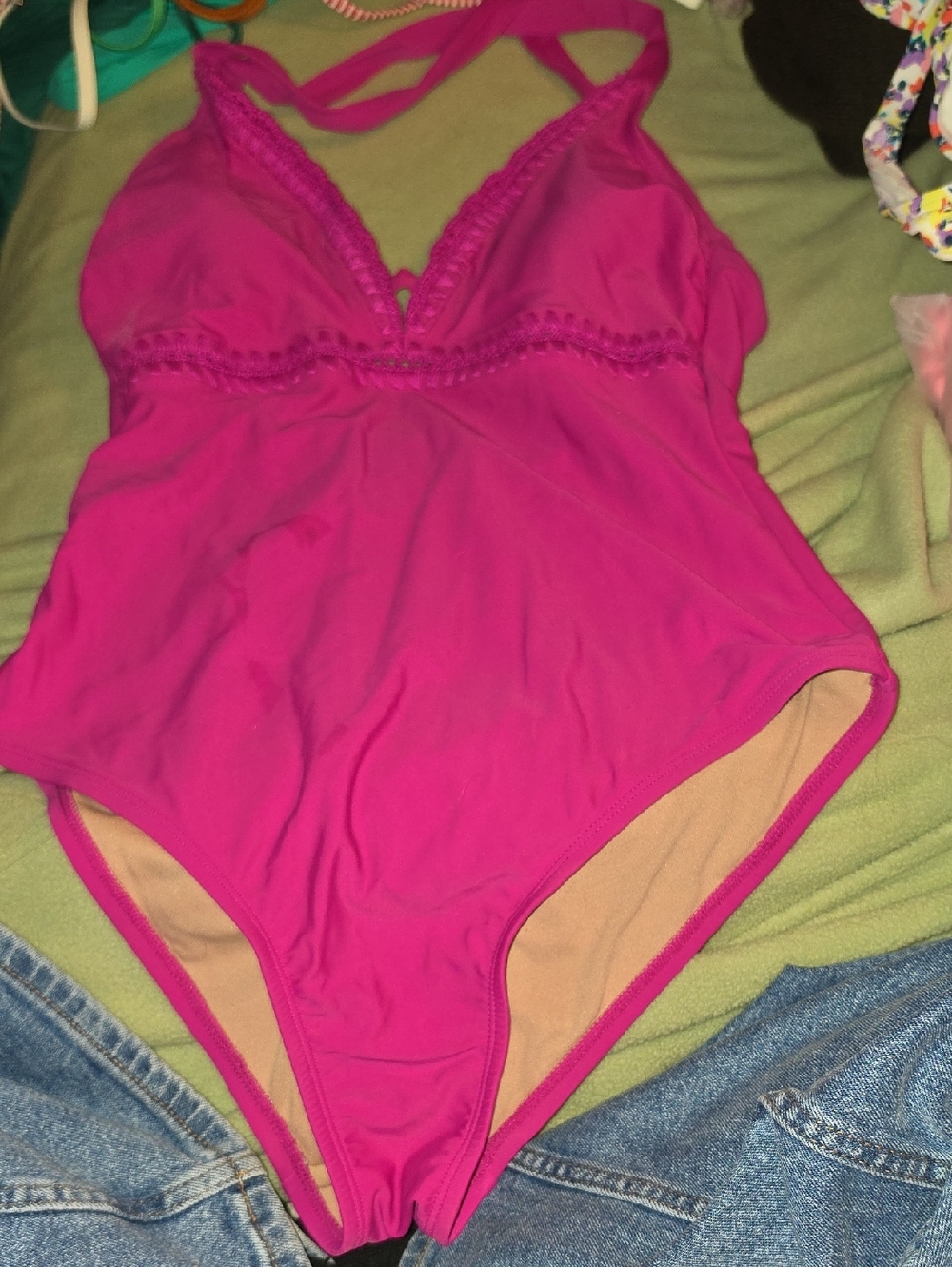 Kona Sol Hot Pink One-Piece Swimsuit